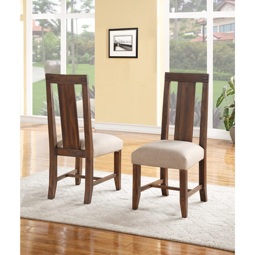 Modus Furniture Meadow Solid Wood Upholstered Dining Chair in Brick Brown 655450135040 3F4166P Main Image