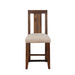 Modus Meadow Solid Wood Upholstered Kitchen Counter Stool in Brick Brown Image 2