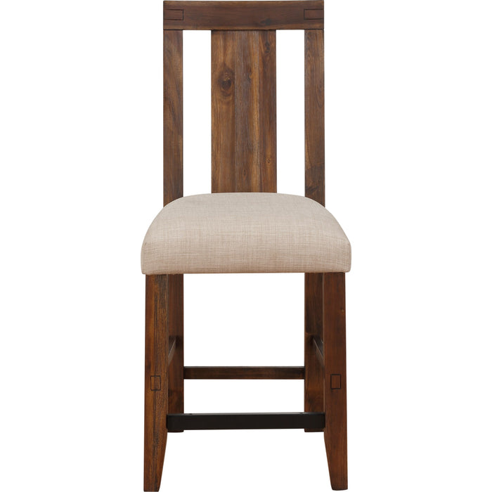 Modus Furniture Meadow Solid Wood Upholstered Kitchen Counter Stool in Brick Brown 655450146879 3F4170 Image 2
