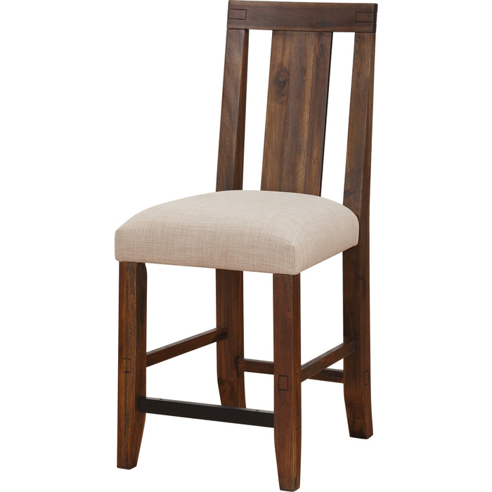 Modus Furniture Meadow Solid Wood Upholstered Kitchen Counter Stool in Brick Brown 655450146879 3F4170 Image 3