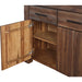 Modus Furniture Meadow Three Drawer Three Door Solid Wood Sideboard in Brick Brown 655450090868 3F4173 Image 3