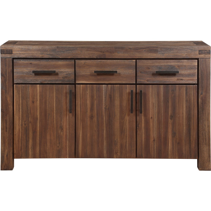 Modus Furniture Meadow Three Drawer Three Door Solid Wood Sideboard in Brick Brown 655450090868 3F4173 Image 7