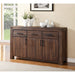 Modus Furniture Meadow Three Drawer Three Door Solid Wood Sideboard in Brick Brown 655450090868 3F4173 Main Image