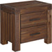 Modus Furniture Meadow Two Drawer Solid Wood Nightstand in Brick Brown 655450091650 3F4181 Image 5