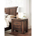 Modus Meadow Two Drawer Solid Wood Nightstand in Brick Brown Main Image
