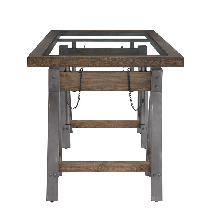 Modus Medici Adjustable Desk in Charcoal BrownImage 5