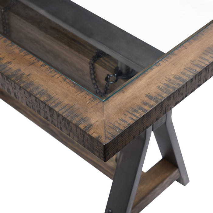 Modus Medici Adjustable Desk in Charcoal BrownImage 6