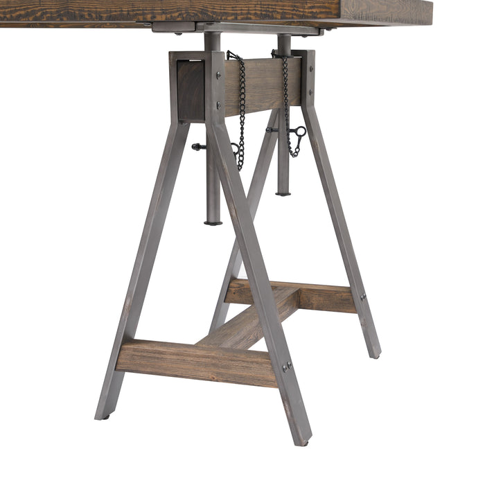 Modus Medici Adjustable Desk in Charcoal BrownImage 7