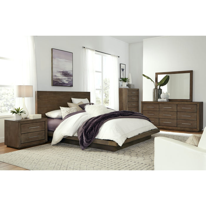 Modus Furniture Melbourne Beveled Glass Mirror in Dark Pine 655450259012 8D6483 Image 1