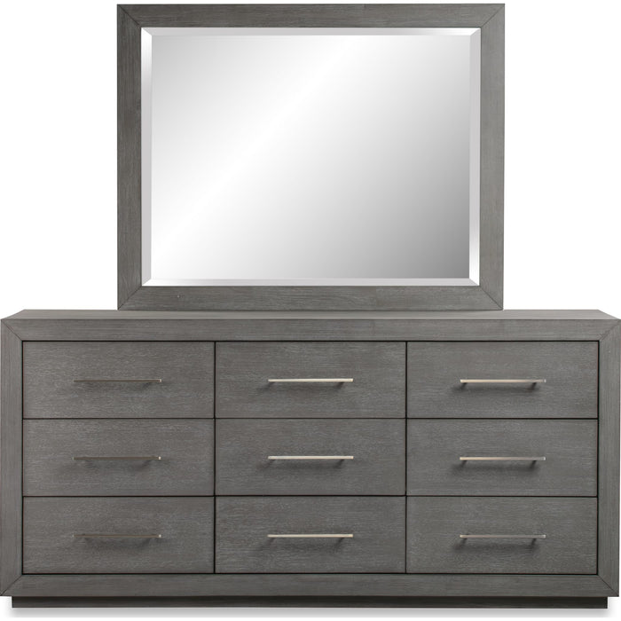 Modus Furniture Melbourne Beveled Glass Mirror in Mineral 655450373985 8DBX83 Image 5