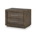 Modus Melbourne Two Drawer Nightstand with USB in Dark Pine Image 3