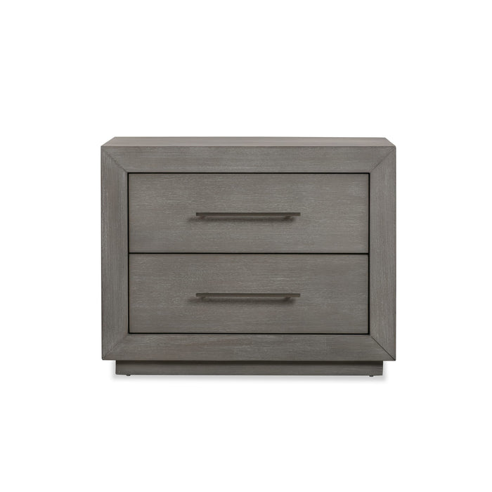 Modus Melbourne Two Drawer Nightstand with USB in Mineral Image 2