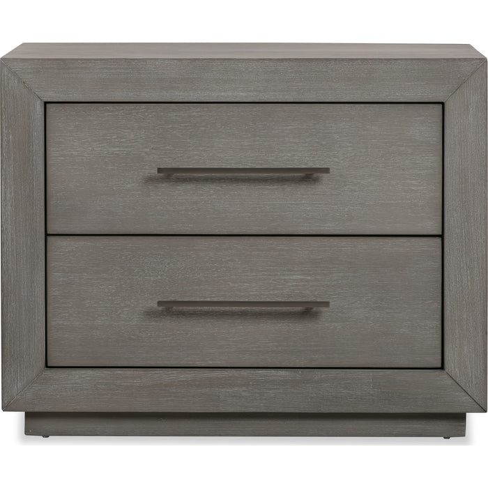 Modus Furniture Melbourne Two Drawer Nightstand with USB in Mineral 655450373961 8DBX81 Image 2