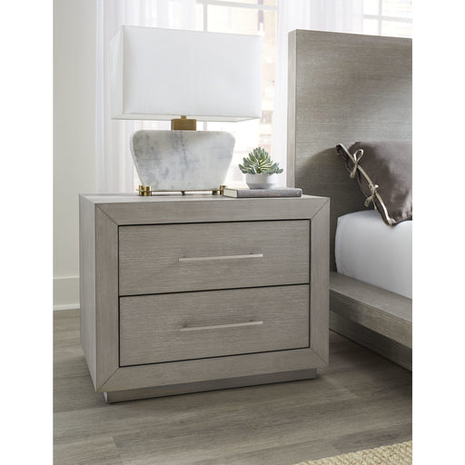 Modus Melbourne Two Drawer Nightstand with USB in Mineral Main Image