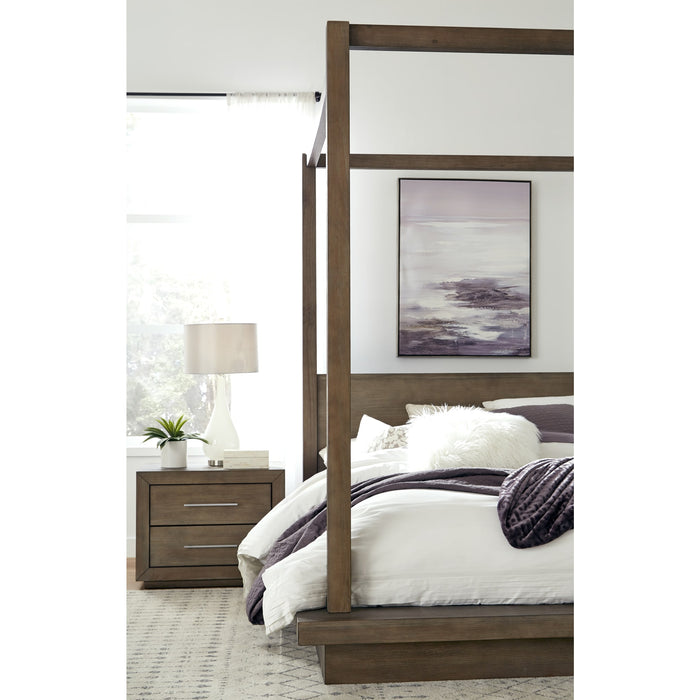 Modus Melbourne Wood Canopy Bed in Dark Pine Image 2