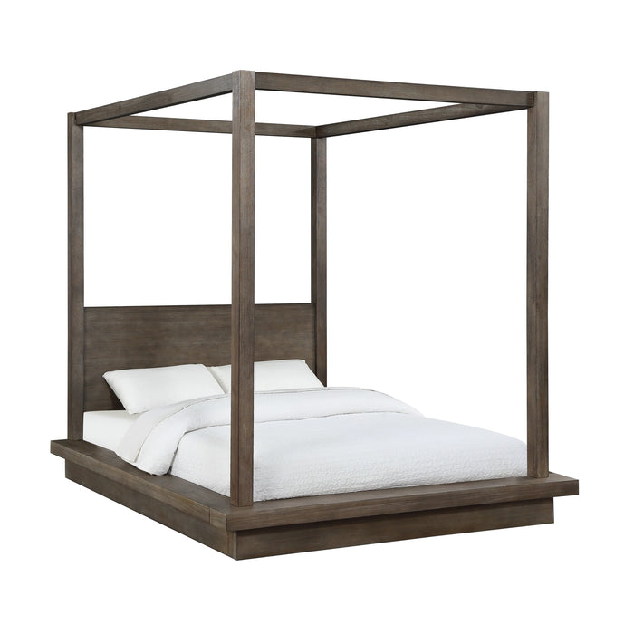 Modus Melbourne Wood Canopy Bed in Dark Pine Image 3