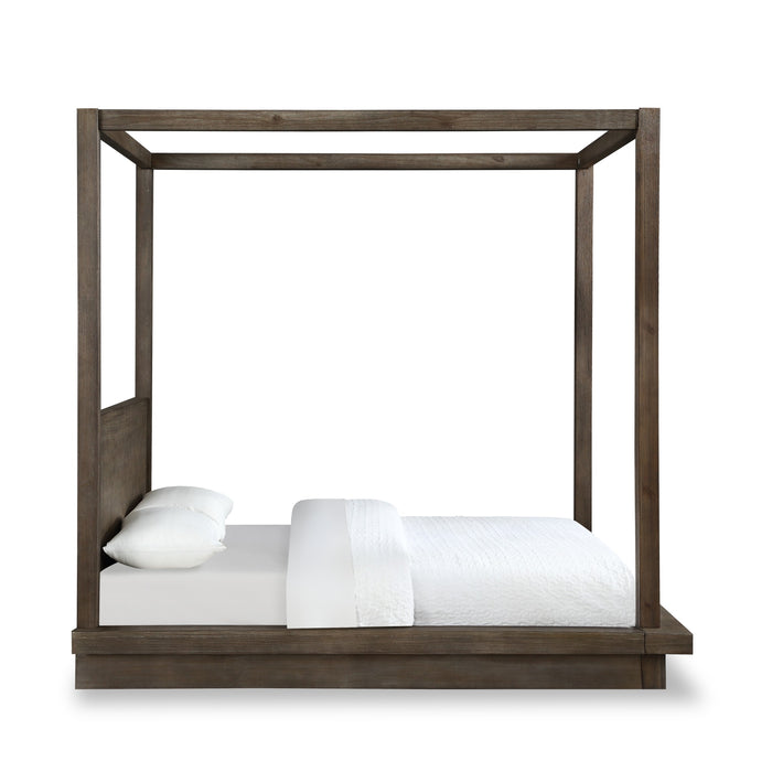 Modus Melbourne Wood Canopy Bed in Dark Pine Image 5