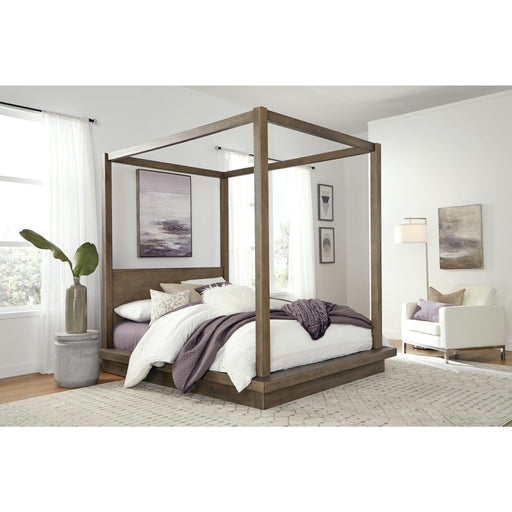 Modus Melbourne Wood Canopy Bed in Dark PineMain Image