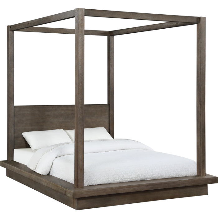 Modus Furniture Melbourne Wood Canopy Bed in Dark Pine  8D64F  Image 3