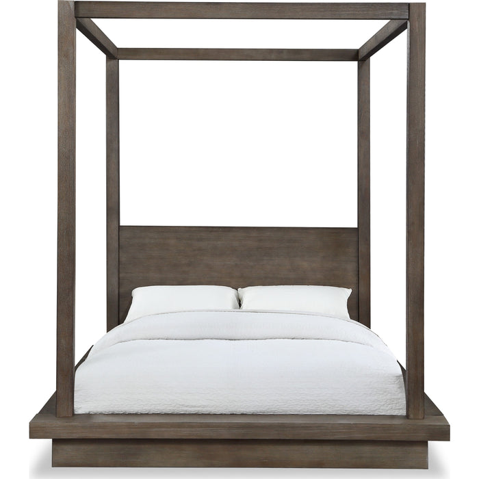 Modus Furniture Melbourne Wood Canopy Bed in Dark Pine  8D64F  Image 4