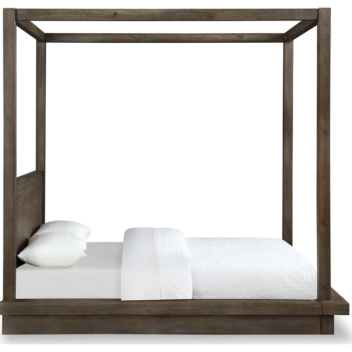 Modus Furniture Melbourne Wood Canopy Bed in Dark Pine  8D64F  Image 5