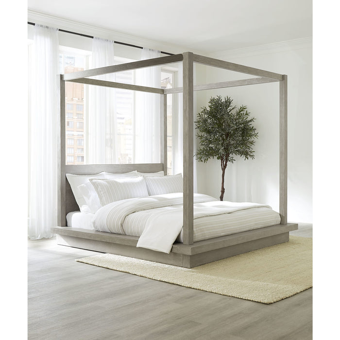 Modus Furniture Melbourne Wood Canopy Bed in Mineral  8DBXF  Main Image