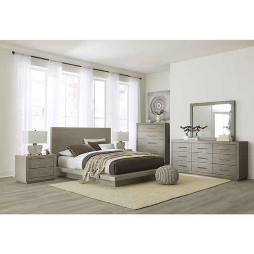 Modus Furniture Melbourne Wood Platform Bed in Mineral  8DBXH  Image 1