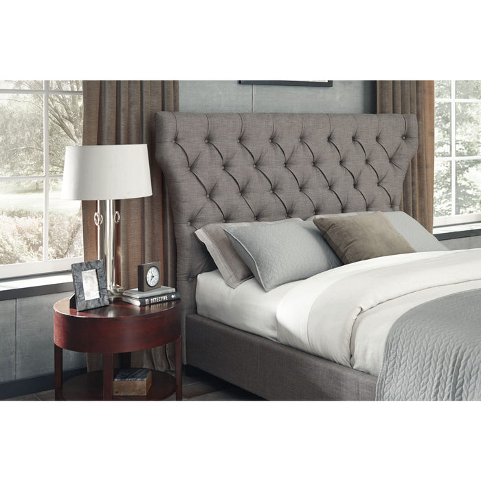 Modus Furniture Melina Upholstered Platform Bed in Dolphin Linen  3ZH3L 53 Image 2