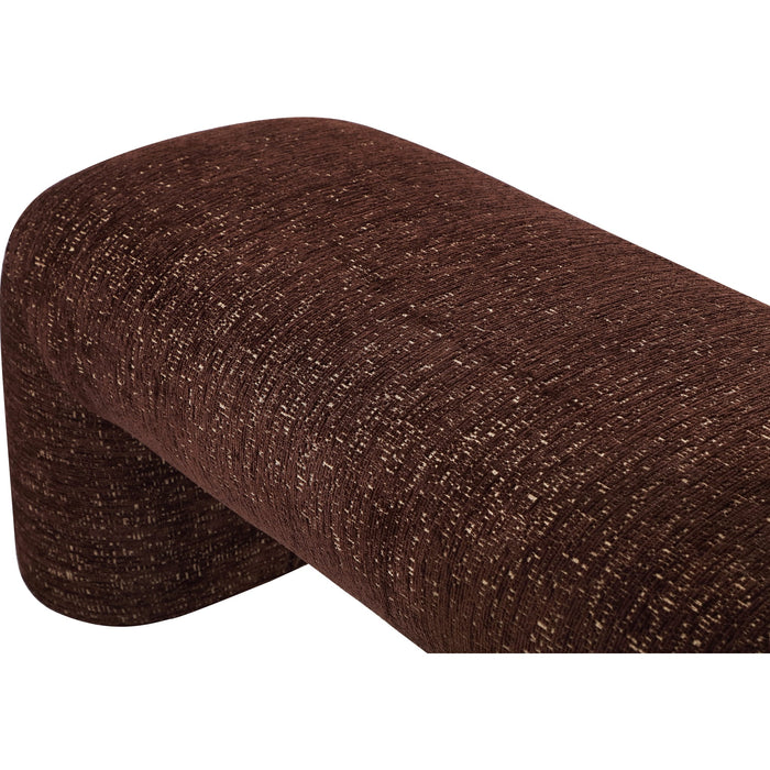 Modus Furniture Mocoa Fully Upholstered Bench in Mongoose Chenille 655450484438 UVYT91 Image 2