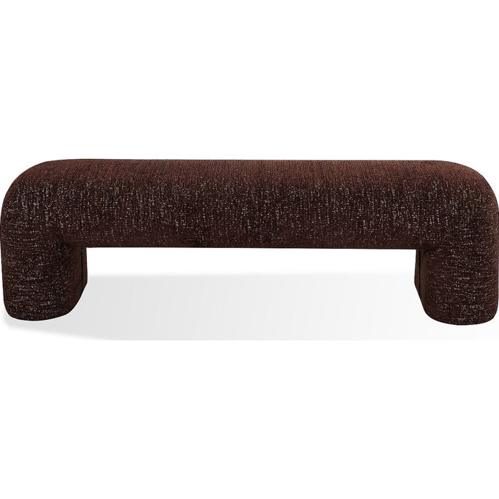 Modus Furniture Mocoa Fully Upholstered Bench in Mongoose Chenille 655450484438 UVYT91 Main Image