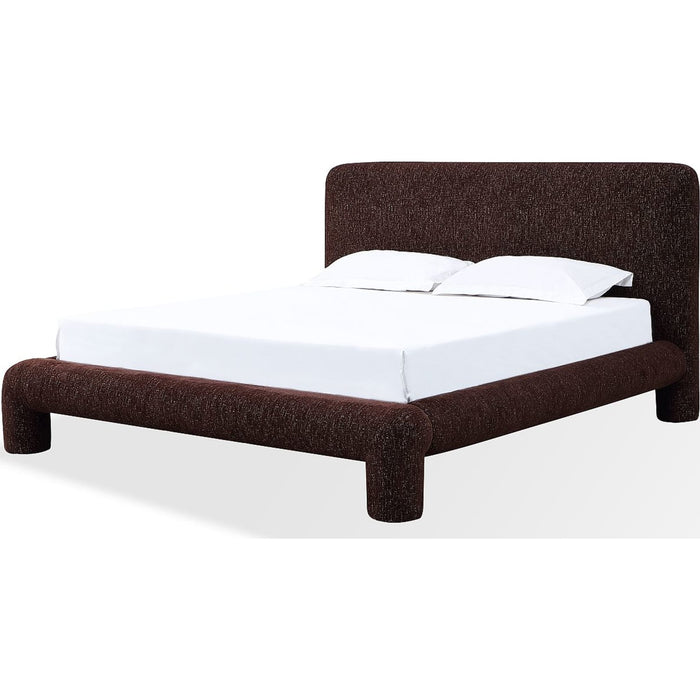 Modus Furniture Mocoa Fully Upholstered Platform Bed in Mongoose Chenille  UVYTR  Image 2