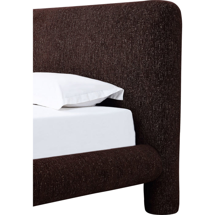 Modus Furniture Mocoa Fully Upholstered Platform Bed in Mongoose Chenille  UVYTR  Image 5