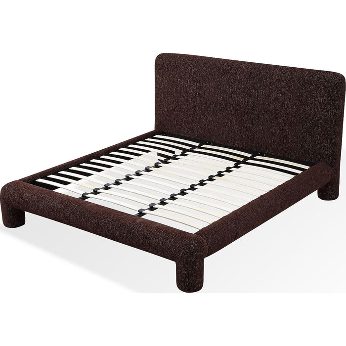 Modus Furniture Mocoa Fully Upholstered Platform Bed in Mongoose Chenille  UVYTR  Image 6