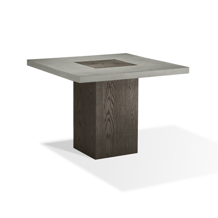 Modus Modesto Concrete Top Wood Base Dining Table in Natural Concrete and French Roast Image 3