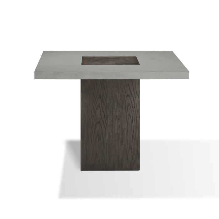 Modus Modesto Concrete Top Wood Base Dining Table in Natural Concrete and French Roast Image 4