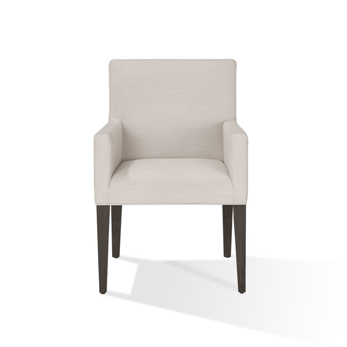 Modus Modesto Upholstered Arm Chair in Abalone Linen and French Roast Image 4