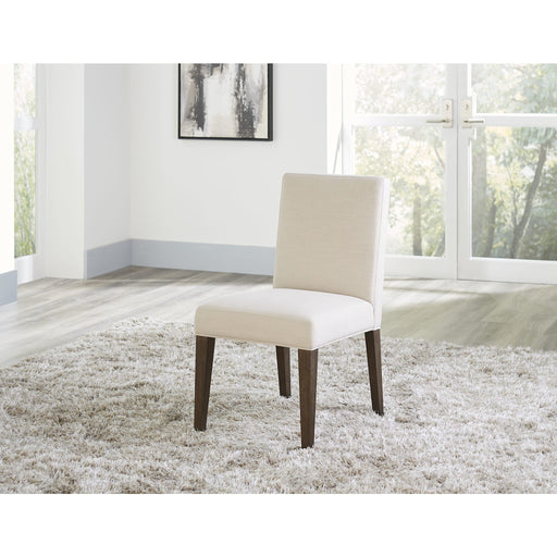 Modus Modesto Upholstered Side Chair in Abalone Linen and French Roast Main Image