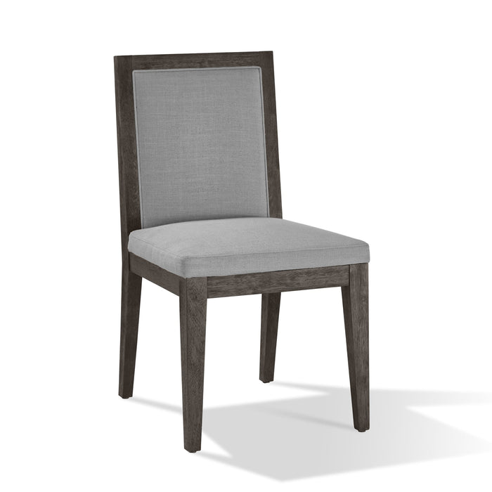 Modus Modesto Wood Frame Upholstered Side Chair in Koala Linen and French Roast Image 2
