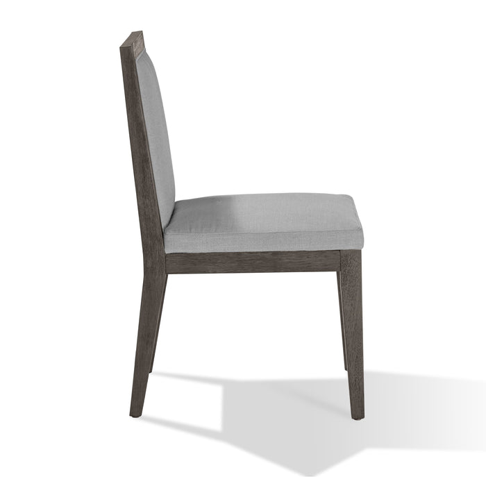 Modus Modesto Wood Frame Upholstered Side Chair in Koala Linen and French Roast Image 4