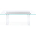 Modus Furniture Moorea Double Pedestal Rectangular Dining Table in Clear Acrylic, Glass and Bronze Metal 655450422959 PWSR60 Image 2