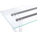 Modus Furniture Moorea Double Pedestal Rectangular Dining Table in Clear Acrylic, Glass and Bronze Metal 655450422959 PWSR60 Image 3