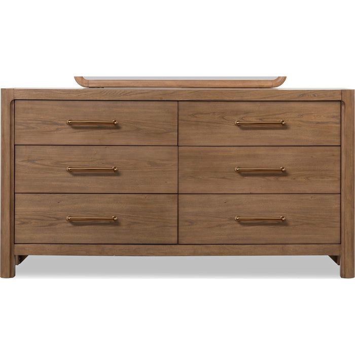 Modus Furniture Morris 6 Drawer Wood Dresser in Claystone 655450514746 LM2C82 Image 2