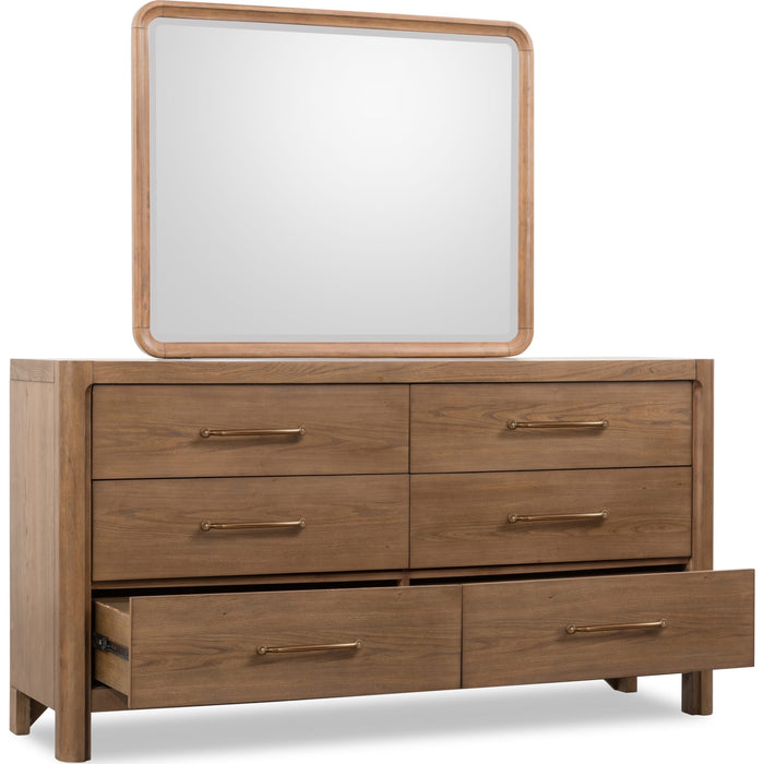 Modus Furniture Morris 6 Drawer Wood Dresser in Claystone 655450514746 LM2C82 Image 6