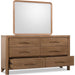Modus Furniture Morris 6 Drawer Wood Dresser in Claystone 655450514746 LM2C82 Image 6