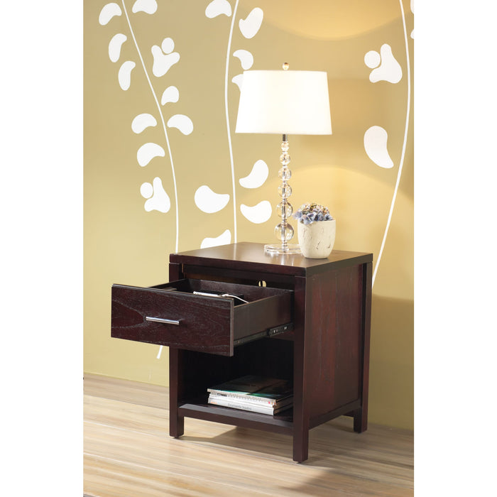 Modus Furniture Nevis Charging Station Nightstand in Espresso 655450062520 NV2381P Image 2