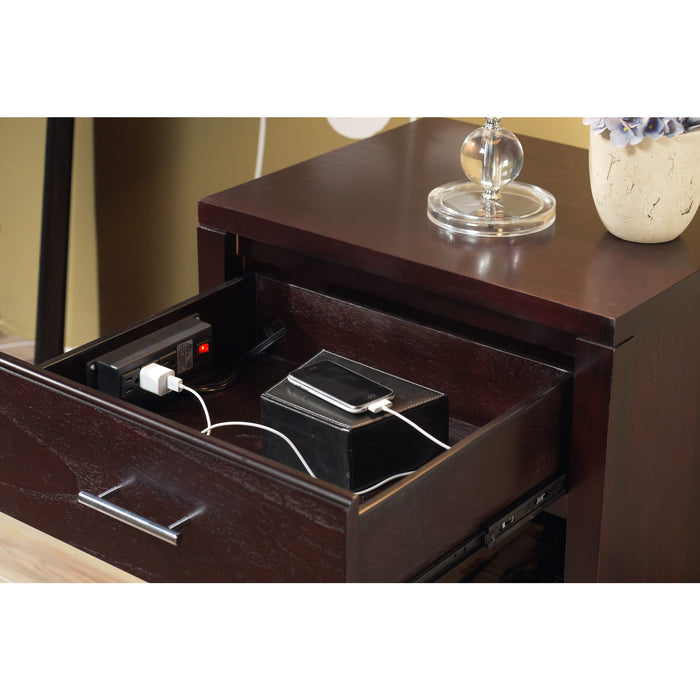 Modus Nevis Charging Station Nightstand in Espresso Main Image