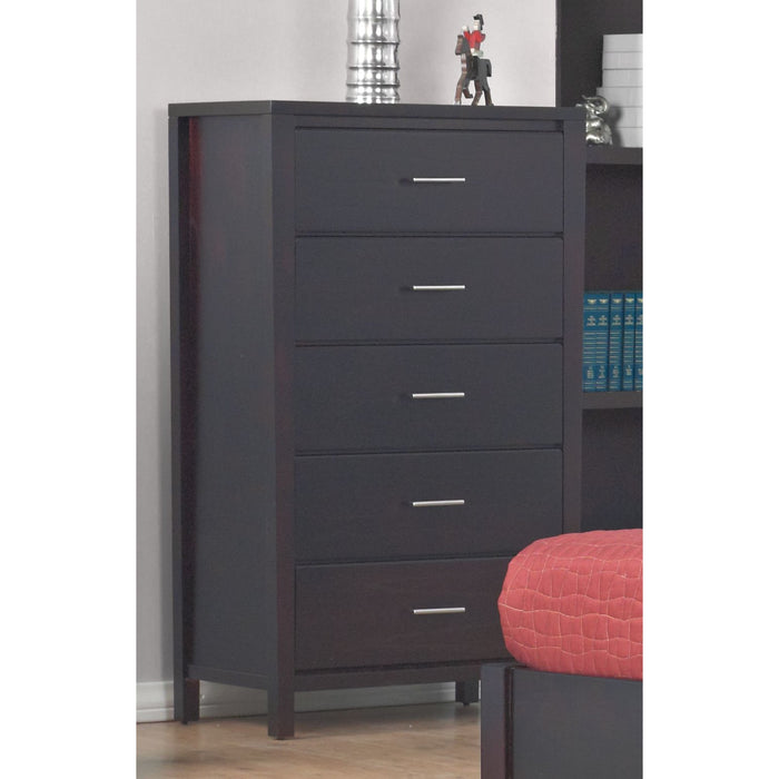 Modus Furniture Nevis Five Drawer Chest in Espresso (2024) 655450431692 NV2384A Image 2