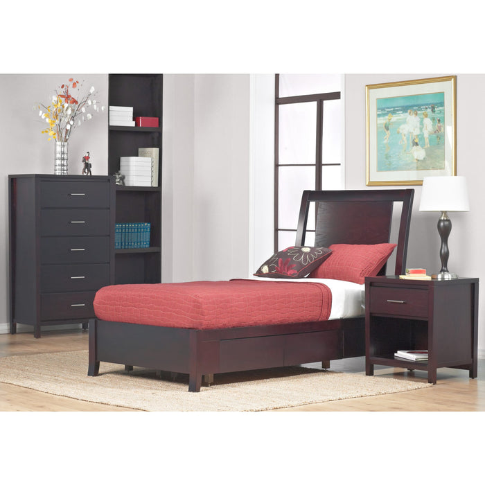 Modus Furniture Nevis Low Profile Storage Bed in Espresso  NV23D  Image 3