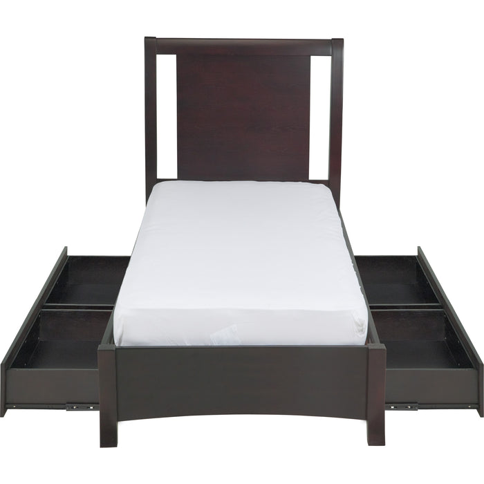 Modus Furniture Nevis Low Profile Storage Bed in Espresso  NV23D  Image 8
