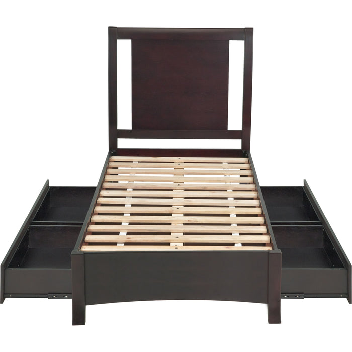 Modus Furniture Nevis Low Profile Storage Bed in Espresso  NV23D  Image 9